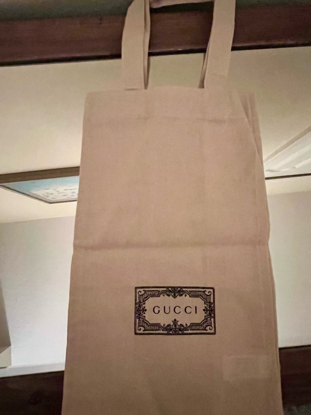 Gucci Beige Canvas Small Tote Bag with Logo—NWOT!
